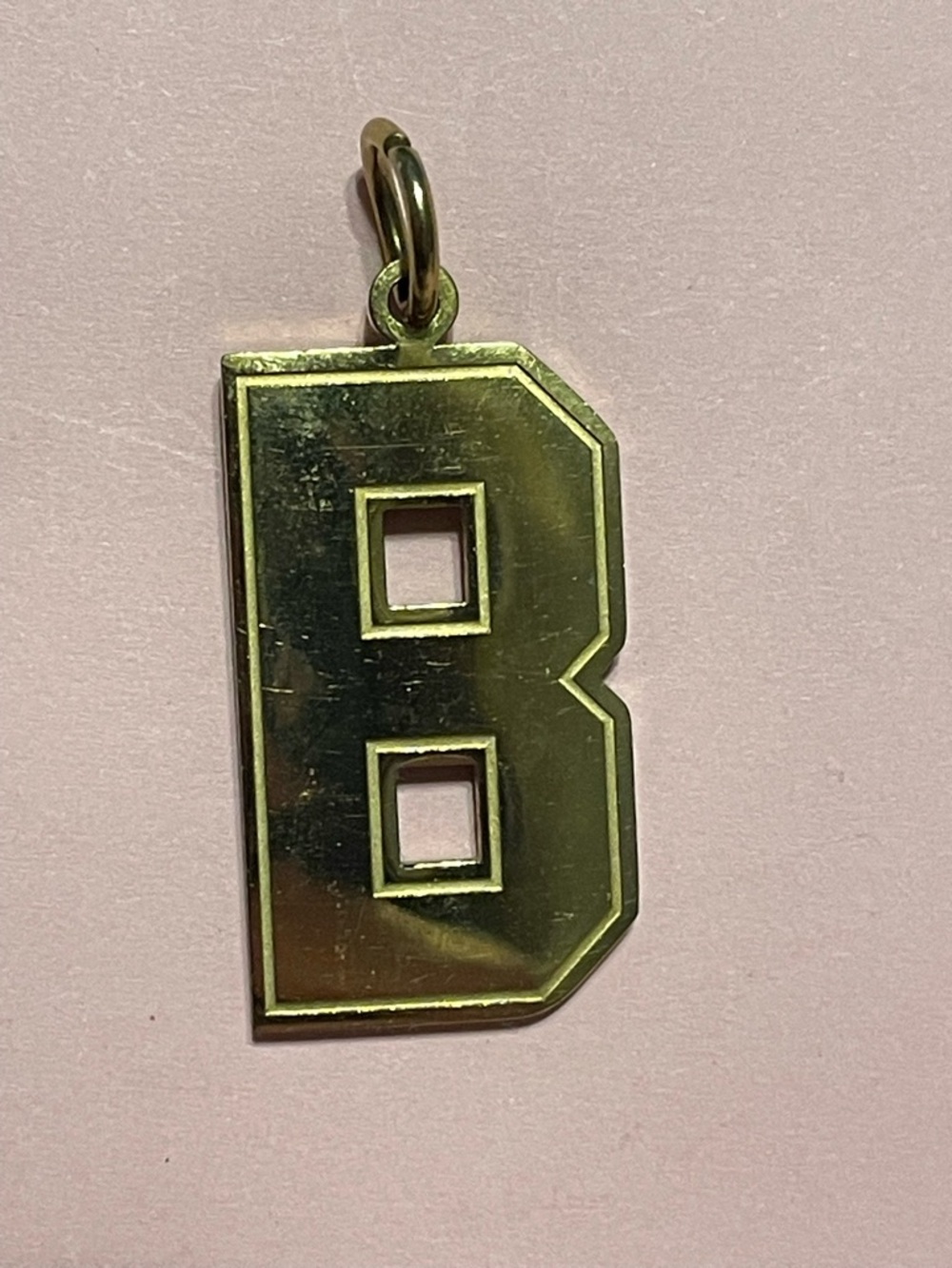 Gold Tone Initial B Pendant #9925